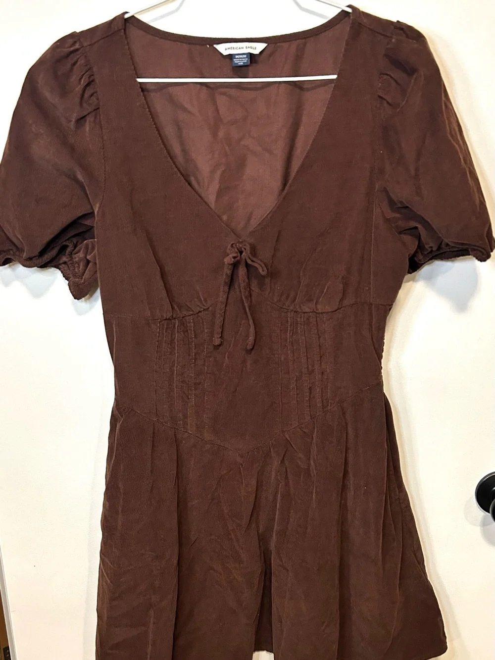 american eagle brown dress Outfitters | Dresses | American Eagle Outfitters Mini Smocked bust/V AE Sweetheart Corset Midi Dress
